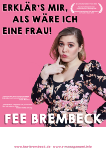 Plakat Soloprogramm "Erklär's mir, als wäre ich eine Frau"